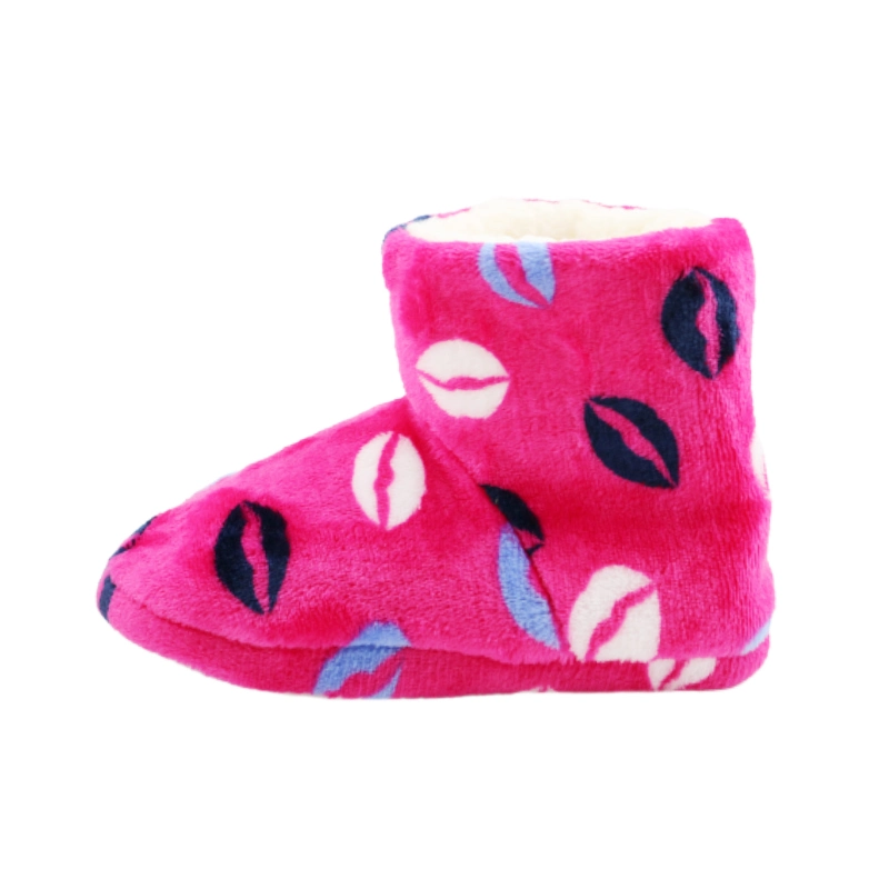 Lip Pattern Supper Soft Home Winter Warm Boots