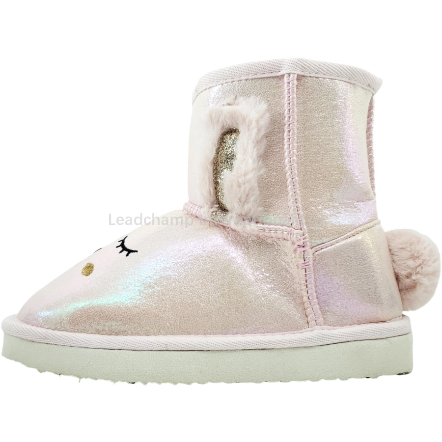 Children Comfortable Warm Fluffy Fur Winter Home Boots