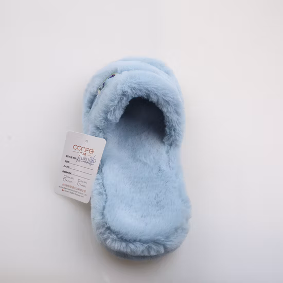 Pantofole da casa invernali da donna in pelliccia sintetica moda femminile calde piatte antiscivolo comode pantofole da casa