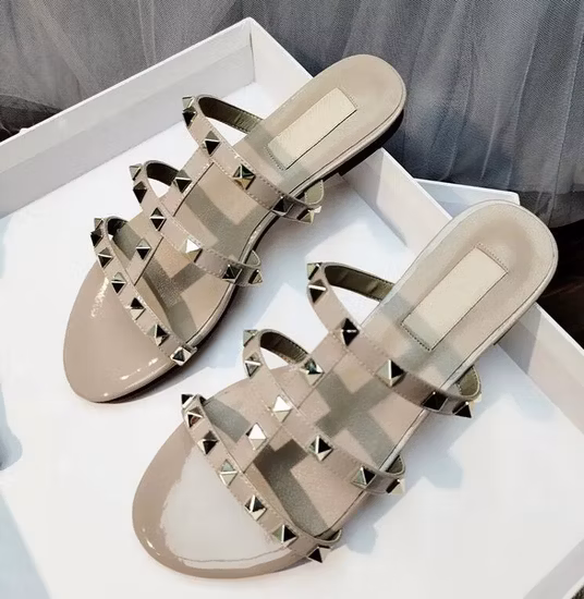Zonxan2022luxury Sandali da donna estivi Pantofole piatte, Scarpe casual Scarpe da spiaggia moda Sandali piatti Scarpe da donna S
